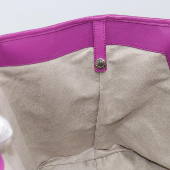 Jimmy Choo Studs Tote Bag Leather Purple Silver Auth yk20140