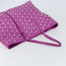 Jimmy Choo Studs Tote Bag Leather Purple Silver Auth yk20140-6