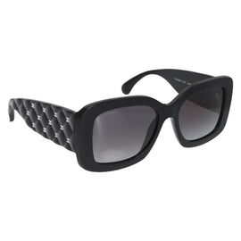 CHANEL Sunglasses plastic Black CC Auth yk20142V