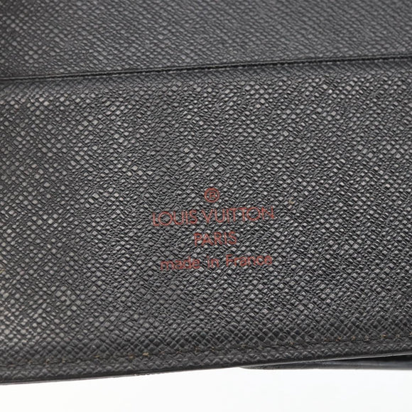 LOUIS VUITTON Epi Agenda GM Day Planner Cover Black Gold R20212 LV Auth yk20152