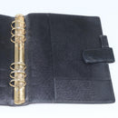 LOUIS VUITTON Epi Agenda GM Day Planner Cover Black Gold R20212 LV Auth yk20152-15