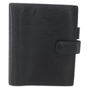LOUIS VUITTON Epi Agenda GM Day Planner Cover Black Gold R20212 LV Auth yk20152-2