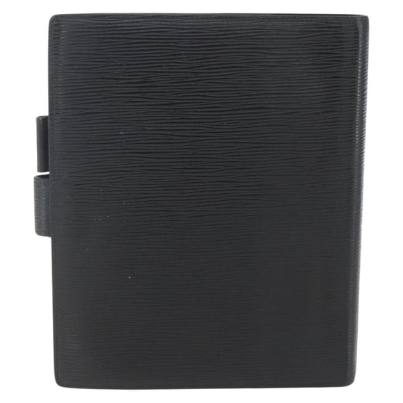 LOUIS VUITTON Epi Agenda GM Day Planner Cover Black Gold R20212 LV Auth yk20152