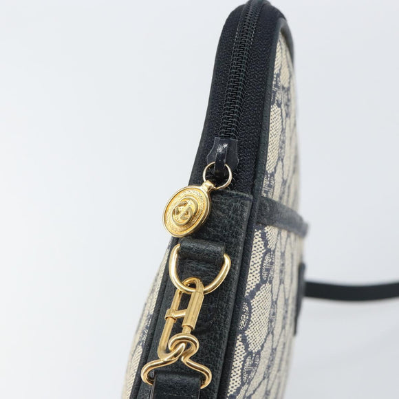 GUCCI GG Supreme Shoulder Bag PVC Navy Gold 004 89 0262 Auth yk20163