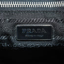 PRADA Shoulder Bag Nylon Leather Black Silver Auth yk20181V-21