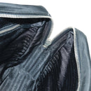 PRADA Shoulder Bag Nylon Leather Black Silver Auth yk20181V-22