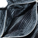 PRADA Shoulder Bag Nylon Leather Black Silver Auth yk20181V-25