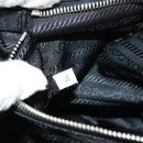 PRADA Shoulder Bag Nylon Leather Black Silver Auth yk20181V-11