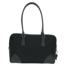 PRADA Shoulder Bag Nylon Leather Black Silver Auth yk20181V-2
