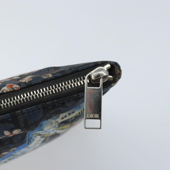 Christian Dior Trotter Canvas Hajime Sorayama Clutch Bag Nylon Navy Original yk20185
