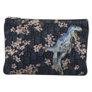 Christian Dior Trotter Canvas Hajime Sorayama Clutch Bag Nylon Navy Original yk20185-13