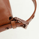 FENDI Mamma Baguette Shoulder Bag Leather Brown Auth yk20189SAV-19