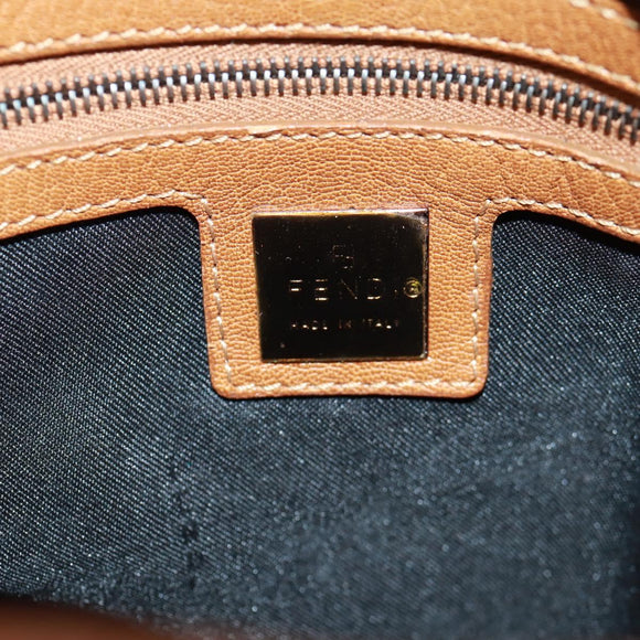 FENDI Mamma Baguette Shoulder Bag Leather Brown Auth yk20189SAV
