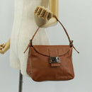 FENDI Mamma Baguette Shoulder Bag Leather Brown Auth yk20189SAV-27