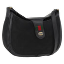 GUCCI GG Canvas Web Sherry Line Shoulder Bag Black Gold 10 02 056 Auth yk20193A-1