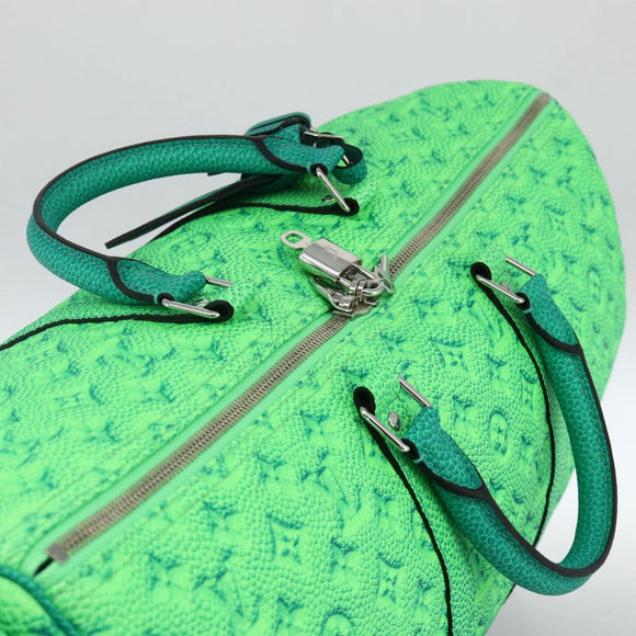 LOUIS VUITTON Illusion Keepall Bandouliere 50 Bag Green M59712 LV Auth yk20200SM