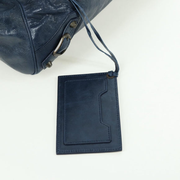 BALENCIAGA The Twiggy Hand Bag Leather 2way Navy 128523 Auth yk20202SAM