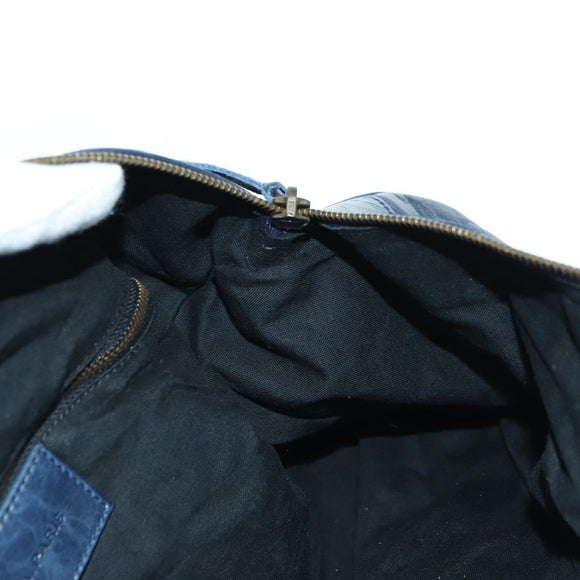 BALENCIAGA The Twiggy Hand Bag Leather 2way Navy 128523 Auth yk20202SAM