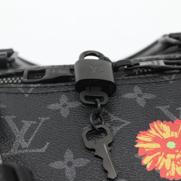 LOUIS VUITTON Eclipse Floral Keepall Bandouliere 50 Bag M45062 LV Auth yk20204SM