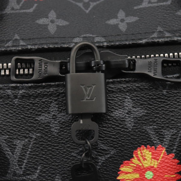 LOUIS VUITTON Eclipse Floral Keepall Bandouliere 50 Bag M45062 LV Auth yk20204SM