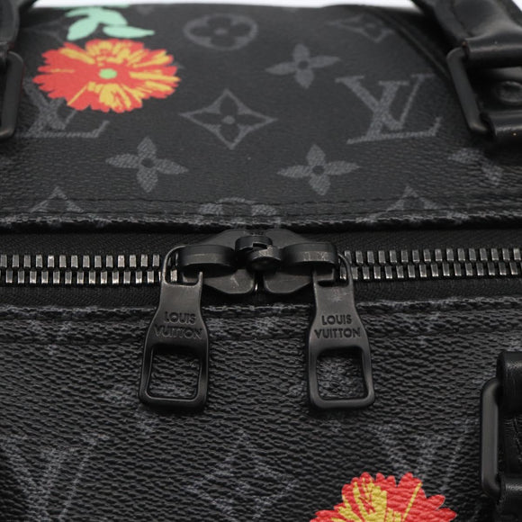 LOUIS VUITTON Eclipse Floral Keepall Bandouliere 50 Bag M45062 LV Auth yk20204SM