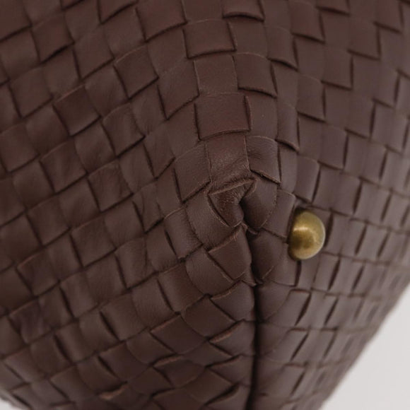 BOTTEGA VENETA INTRECCIATO Hand Bag Leather Brown Gold 173398 Auth yk20211SAV