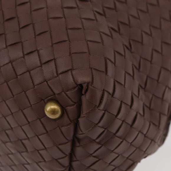 BOTTEGA VENETA INTRECCIATO Hand Bag Leather Brown Gold 173398 Auth yk20211SAV