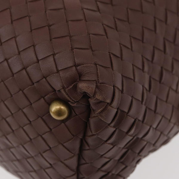 BOTTEGA VENETA INTRECCIATO Hand Bag Leather Brown Gold 173398 Auth yk20211SAV