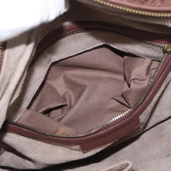 BOTTEGA VENETA INTRECCIATO Hand Bag Leather Brown Gold 173398 Auth yk20211SAV