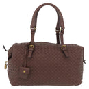 BOTTEGA VENETA INTRECCIATO Hand Bag Leather Brown Gold 173398 Auth yk20211SAV-13