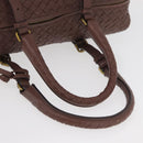 BOTTEGA VENETA INTRECCIATO Hand Bag Leather Brown Gold 173398 Auth yk20211SAV-7