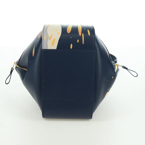 LOEWE Ghibli Collaboration Hammock Small Bag Leather Navy Auth yk20214SM