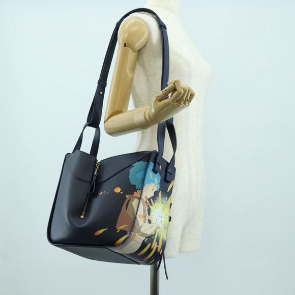 LOEWE Ghibli Collaboration Hammock Small Bag Leather Navy Auth yk20214SM