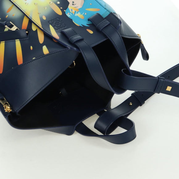 LOEWE Ghibli Collaboration Hammock Small Bag Leather Navy Auth yk20214SM