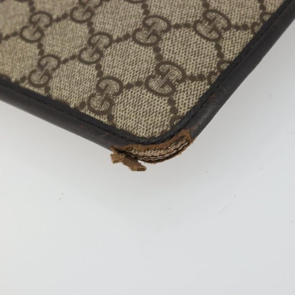 GUCCI GG Canvas Shoulder Bag PVC Beige Silver 27639 Auth yk20236