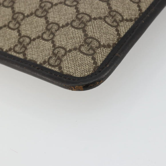 GUCCI GG Canvas Shoulder Bag PVC Beige Silver 27639 Auth yk20236