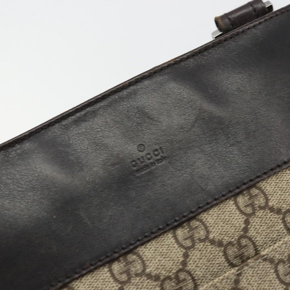 GUCCI GG Canvas Shoulder Bag PVC Beige Silver 27639 Auth yk20236
