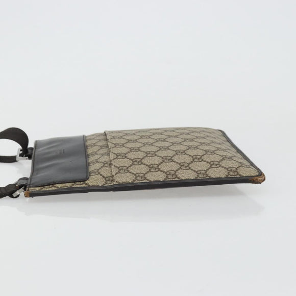 GUCCI GG Canvas Shoulder Bag PVC Beige Silver 27639 Auth yk20236