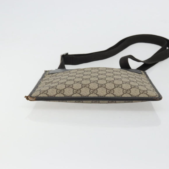 GUCCI GG Canvas Shoulder Bag PVC Beige Silver 27639 Auth yk20236