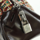 PRADA Shoulder Bag Tweed Multicolor Silver Auth yk20245SAM-19