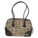 PRADA Shoulder Bag Tweed Multicolor Silver Auth yk20245SAM-2