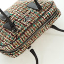 PRADA Shoulder Bag Tweed Multicolor Silver Auth yk20245SAM-6