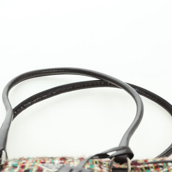 PRADA Shoulder Bag Tweed Multicolor Silver Auth yk20245SAM