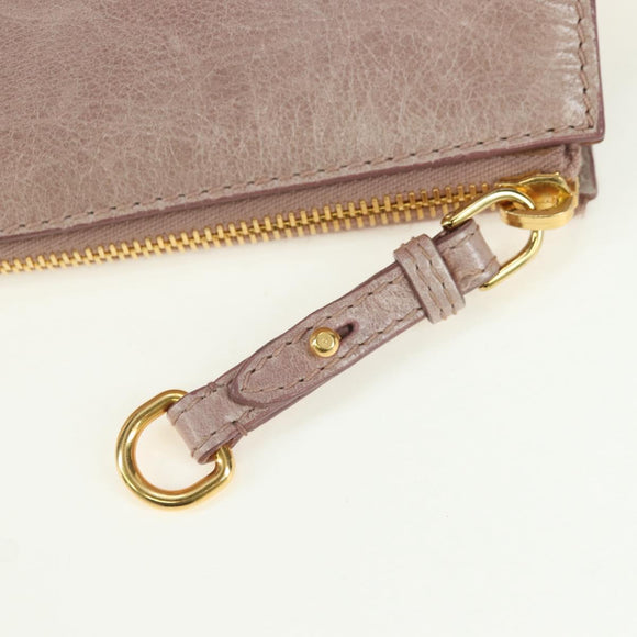 Miu Miu Matelasse Hand Bag Leather 2way Pink Gold Auth yk20248SAM