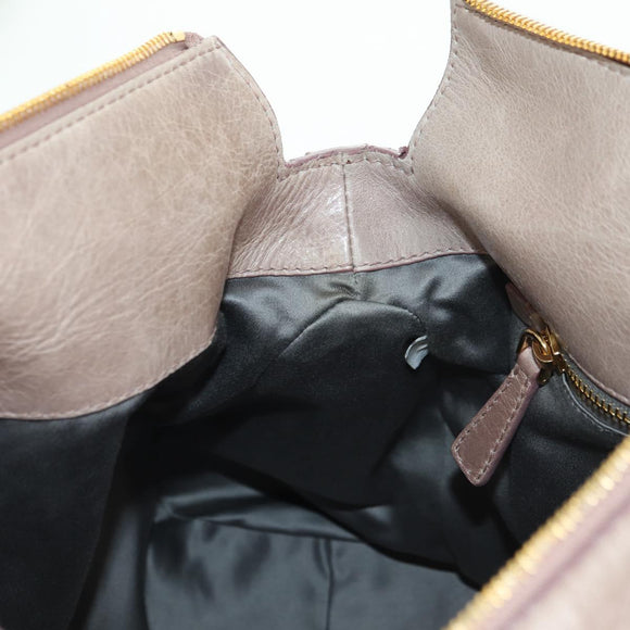 Miu Miu Matelasse Hand Bag Leather 2way Pink Gold Auth yk20248SAM