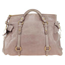 Miu Miu Matelasse Hand Bag Leather 2way Pink Gold Auth yk20248SAM-2