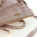 Miu Miu Matelasse Hand Bag Leather 2way Pink Gold Auth yk20248SAM-6