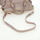 Miu Miu Matelasse Hand Bag Leather 2way Pink Gold Auth yk20248SAM-8