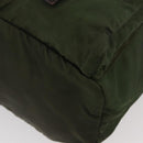 PRADA Backpack Nylon Khaki Silver Auth yk20253-18