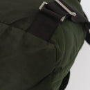 PRADA Backpack Nylon Khaki Silver Auth yk20253-20